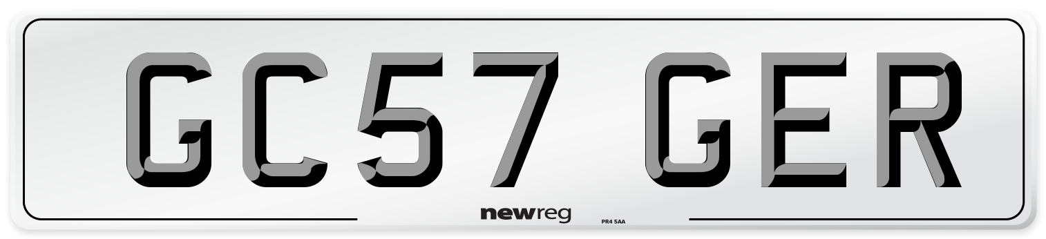 GC57 GER Number Plate from New Reg